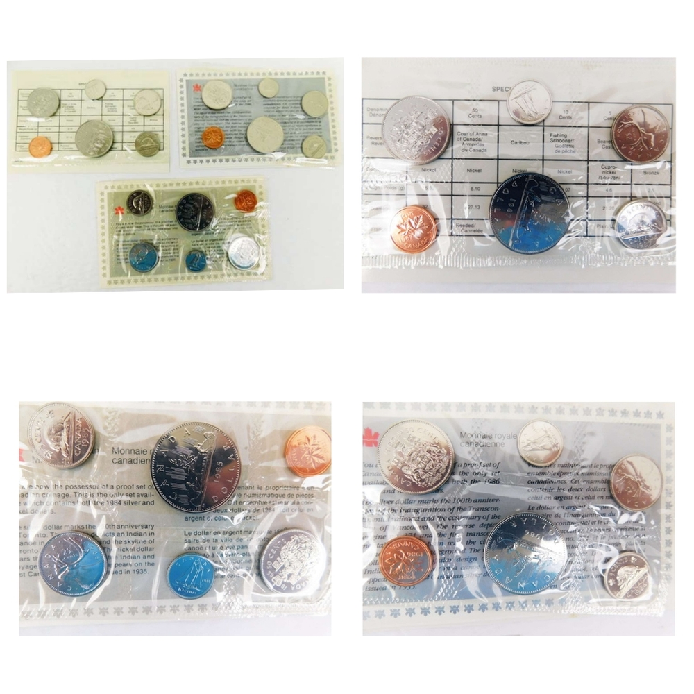 3 Royal Canadian Mint Coin Sets, Uncirculated